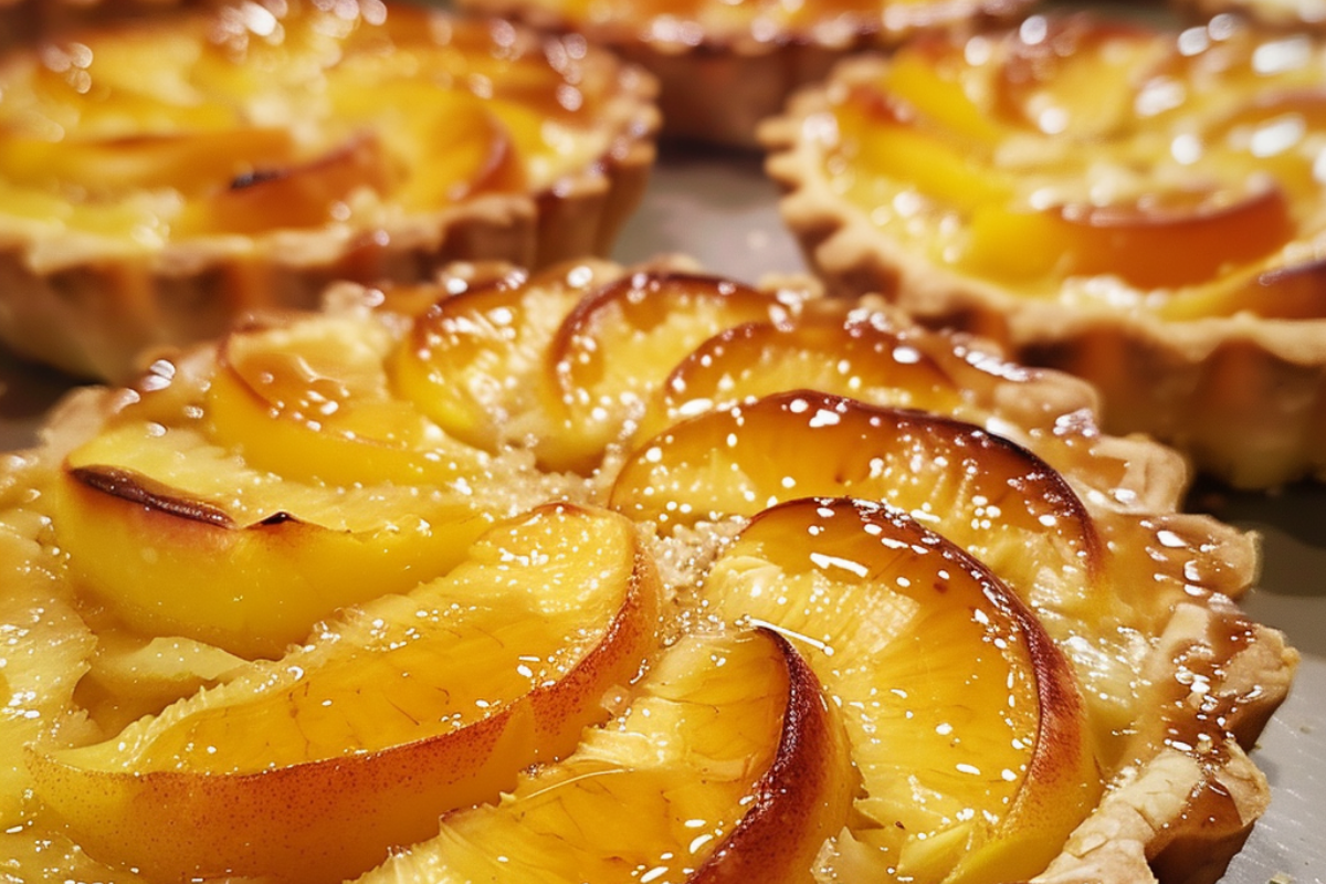 Glazed Fresh Peach Tartlets – Buttery Crust & Juicy Summer Fruit